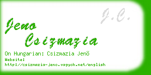 jeno csizmazia business card